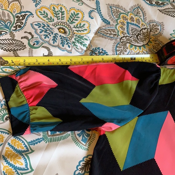 Peaches N Cream Multi Color Chevron Print Dress. - Picture 6 of 8